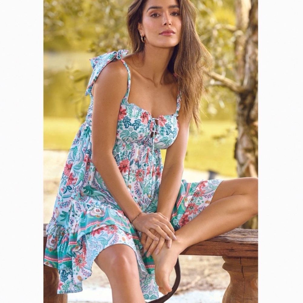 Cosita Linda Floral Short Tier Dress
